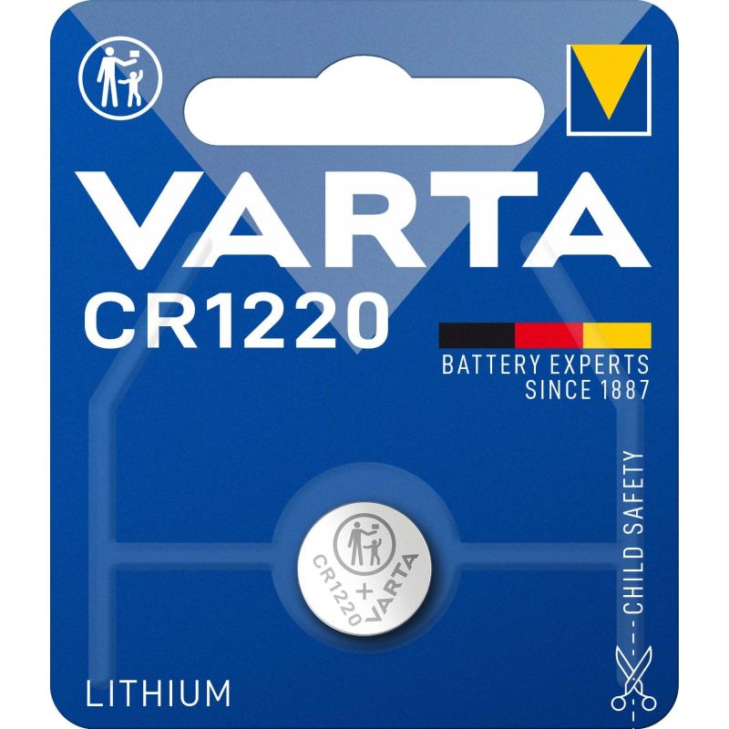 PILE BOUTON VARTA Lithium CR1220 Blister X1 6220101401