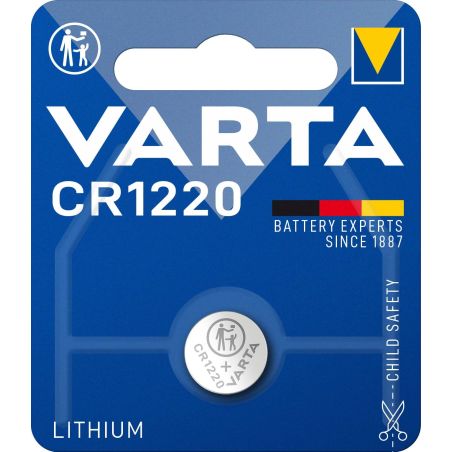 PILE BOUTON VARTA Lithium CR1220 Blister X1 6220101401