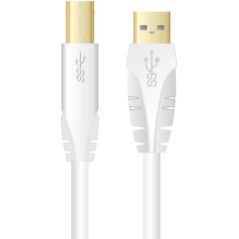 CONNECTIQUE INFORMATIQUE () SINOX USB-A M - USB-B M 2 0M BLANC SXC 4102