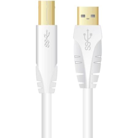 CONNECTIQUE INFORMATIQUE () SINOX USB-A M - USB-B M 2 0M BLANC SXC 4102