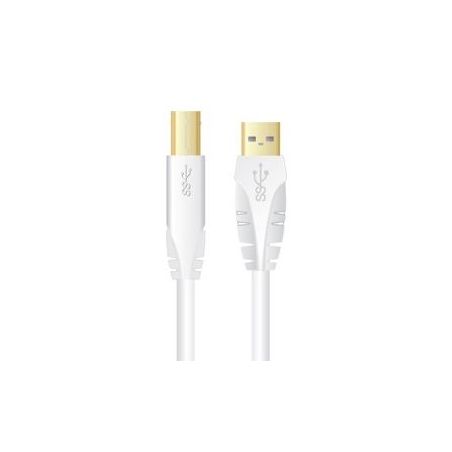 CONNECTIQUE INFORMATIQUE () SINOX USB-A M - USB-B M 5 0M BLANC SXC 4105