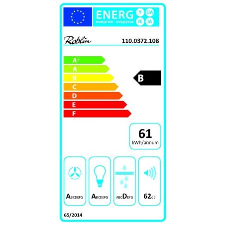 HOTTE DECOR ROBLIN ESSENTIELLES Futura 90cm 560m3 62db Led B V 6069036