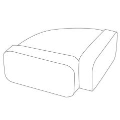 ACC CONSOMMABLES HOTTE FALMEC Contremarque Coude Rect 220x90 KACL 367