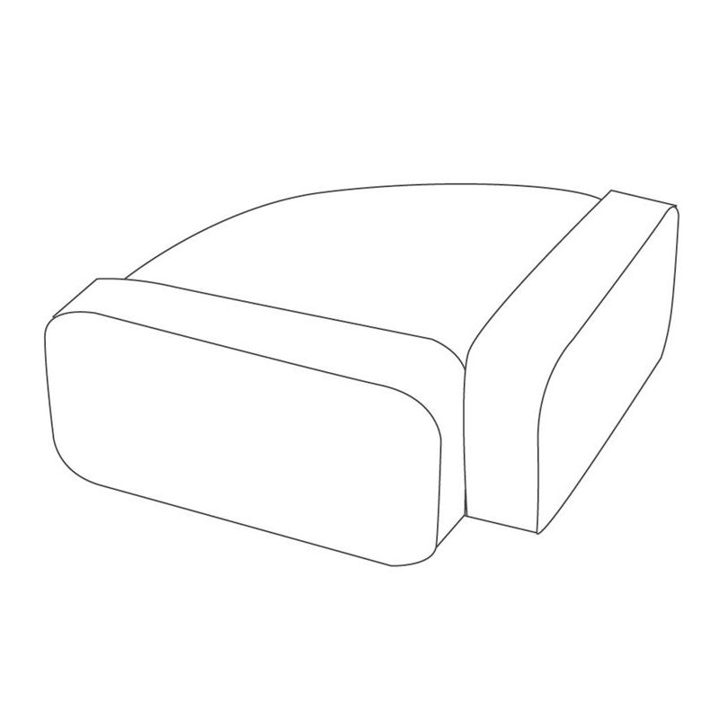 ACC CONSOMMABLES HOTTE FALMEC Contremarque Coude Rect 220x90 KACL 367