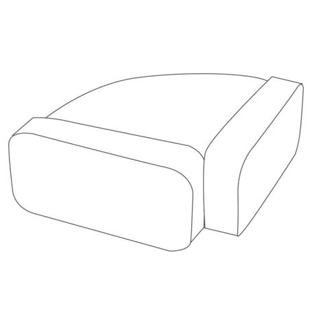 ACC CONSOMMABLES HOTTE FALMEC Contremarque Coude Rect 220x90 KACL 367