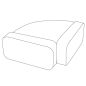 ACC CONSOMMABLES HOTTE FALMEC Contremarque Coude Rect 220x90 KACL 367