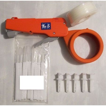 COLLIER ADHESIF PONTET KS5 Kit Blanc 1 Pistolet Bobine 15 510-W