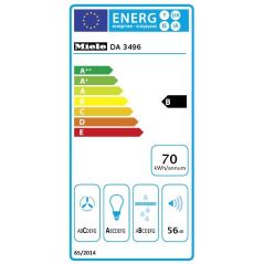 HOTTE DECOR MIELE ENCASTRABLE Contour Mur 90cm 400m3 56db B DA 3496 IN