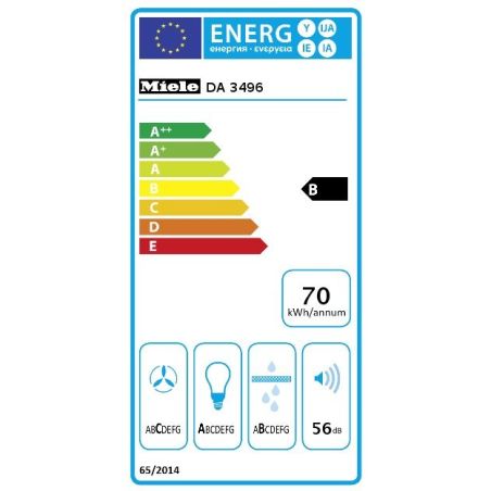HOTTE DECOR MIELE ENCASTRABLE Contour Mur 90cm 400m3 56db B DA 3496 IN