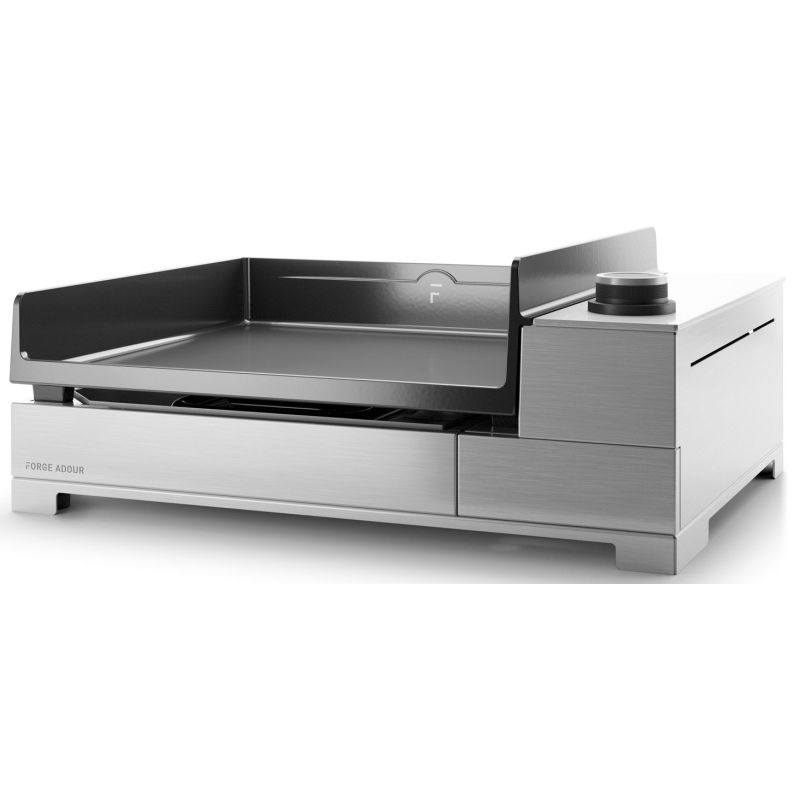PLANCHA GAZ FORGE ADOUR 45cm Email 1bruleur Piezzo Ino PREMIUM G 45 I