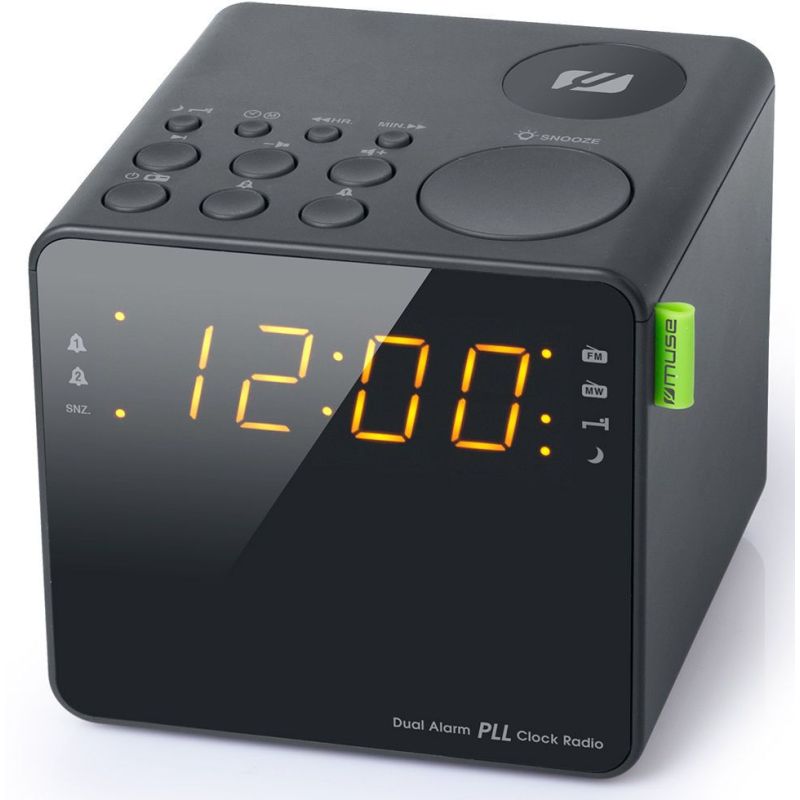 RADIO REVEIL MUSE Reveil Fm Led Ambre Noir M 187 CR