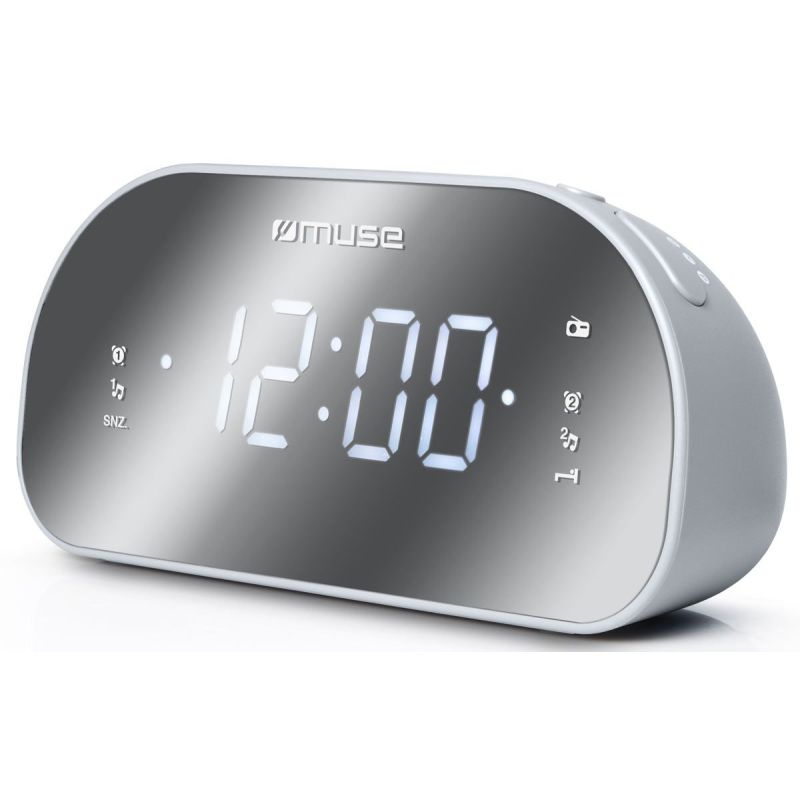 RADIO REVEIL MUSE Reveil Fm Dble Alarme Led Blan M 170 CMR