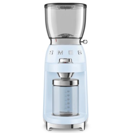 MOULIN A CAFE SMEG PEM 150w 12t 350g 8fn Bleu Azur CGF 01 PBEU