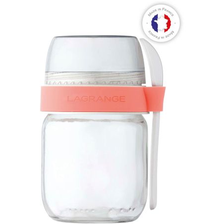 ACCESSOIRE YAOURTIERE SORBETIE LAGRANGE 2pots Yaourt A Emporter Corail 440402