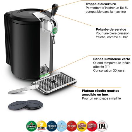 MACHINE A BIERE KRUPS Beertender Compact Pfut5l Noi YY4808FD
