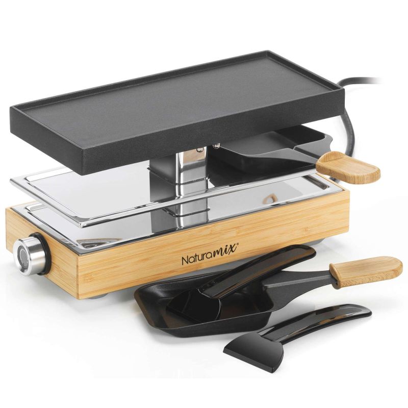 RACLETTE NATURAMIX Raclettegrill 2pers 2poelons RACWOOD-2