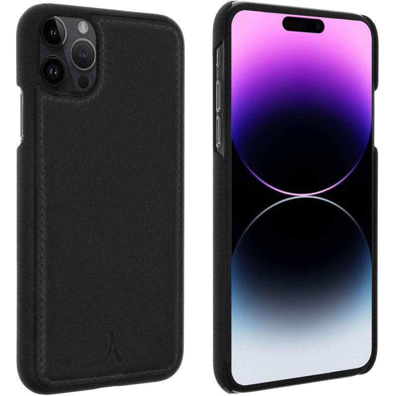 COQUE GSM AKASHI Coque Noir Cuir Italien Pip 1 ALTC0CUI14PMXBLK