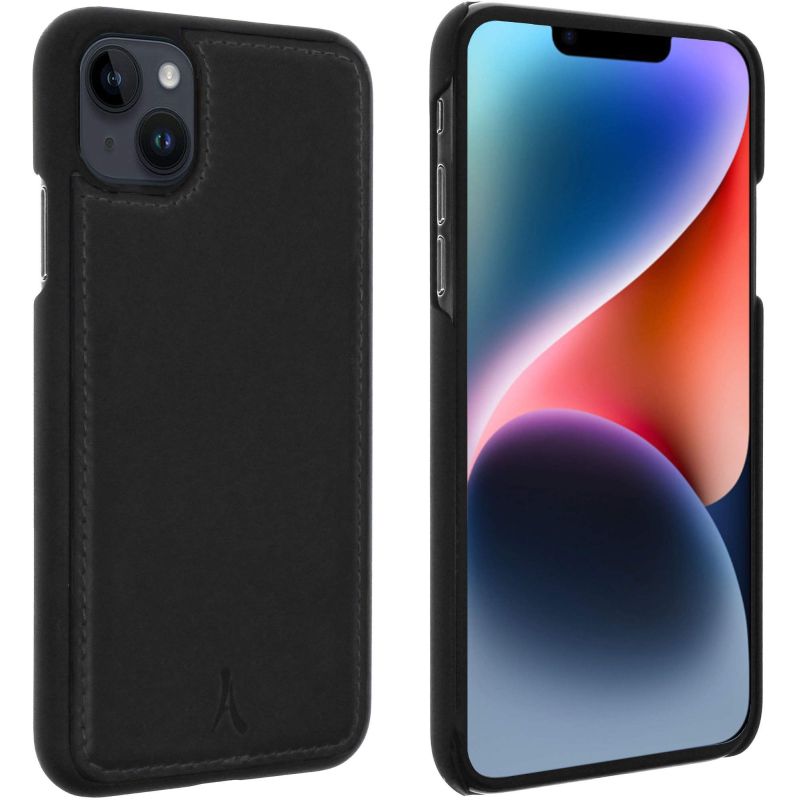 COQUE GSM AKASHI Coque Cuir Italien Noir Piph ALTC0CUI14MBLK