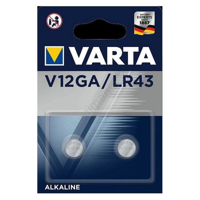 PILE BOUTON VARTA Bouton V12galr43 1,5v Blister 4278101402 PILE BOUTON VARTA Bouton V12galr43 1,5v Blister 4278101402