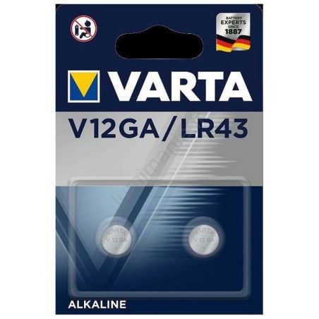 PILE BOUTON VARTA Bouton V12galr43 1,5v Blister 4278101402