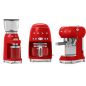MOULIN A CAFE SMEG PEM 150w 350g 8fn 30broyages Rouge CGF11RDEU