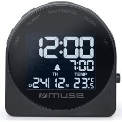 RADIO REVEIL MUSE Reveil Led Datetemp Noir M09C