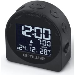 RADIO REVEIL MUSE Reveil Led Datetemp Noir M09C