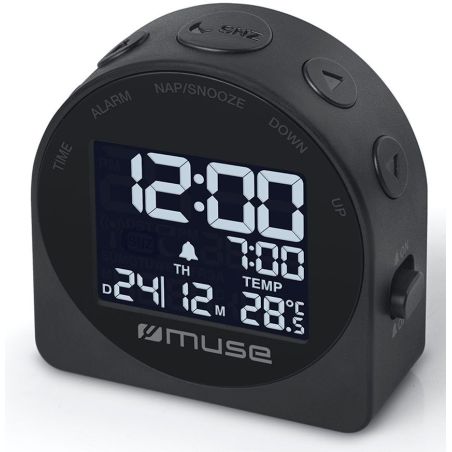RADIO REVEIL MUSE Reveil Led Datetemp Noir M09C