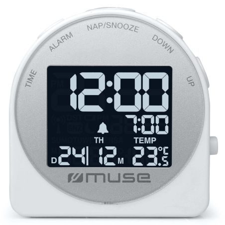 RADIO REVEIL MUSE Reveil Led Datetemp Blanc M09CW