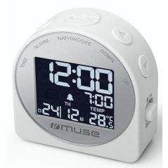 RADIO REVEIL MUSE Reveil Led Datetemp Blanc M09CW