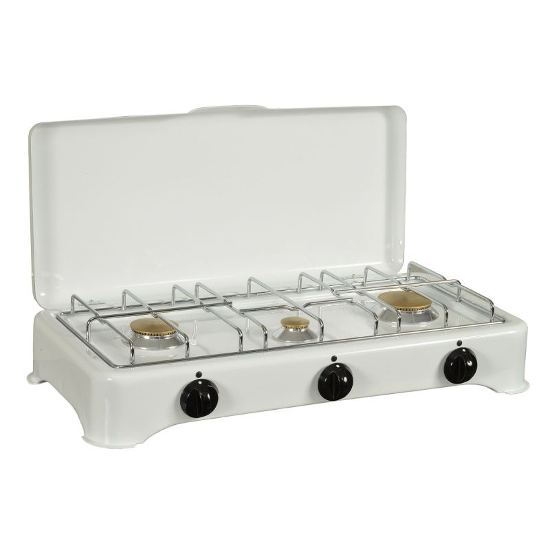 RECHAUD KITCHEN CHEF Rechaud 3gaz Email Blanc 5327 C