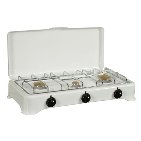 RECHAUD KITCHEN CHEF Rechaud 3gaz Email Blanc 5327 C