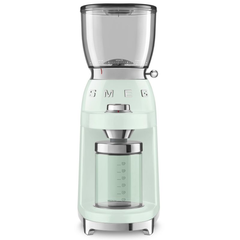 MOULIN A CAFE SMEG PEM 150w 12t 350g 8fn Vert Eau CGF 01 PGEU
