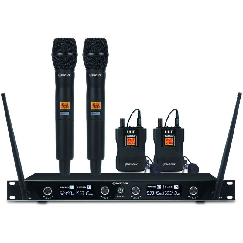 MICRO HF RONDSON Ens Recep Uhf 2micros Mains+2m BE-1040/2MIC/2BP MICRO HF RONDSON Ens Recep Uhf 2micros Mains+2m BE-1040/2MIC/2BP