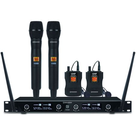 MICRO HF RONDSON Ens Recep Uhf 2micros Mains+2m BE-1040/2MIC/2BP