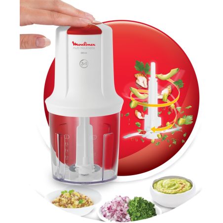 MINI HACHOIR - RAPE MOULINEX PEM Mini Hachoir 3en1 500w 2vit Bl AT710110