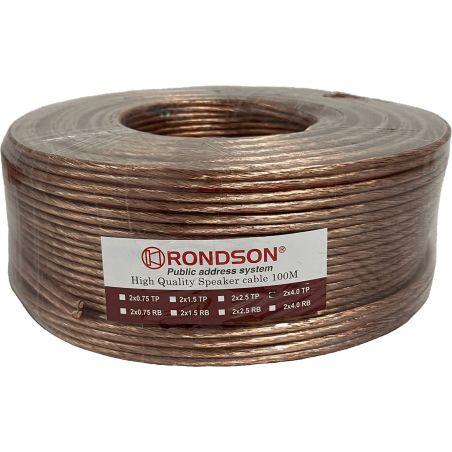 CABLE HAUT PARLEUR RONDSON Cable Hp 2x1,5mmx100ml Transpa CAHP-1/5-100M