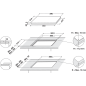 TABLE A INDUCTION INDESIT ENCASTRABLE 3ind Dt1 28cm 60cm 7200w IS 33 Q 60 NE