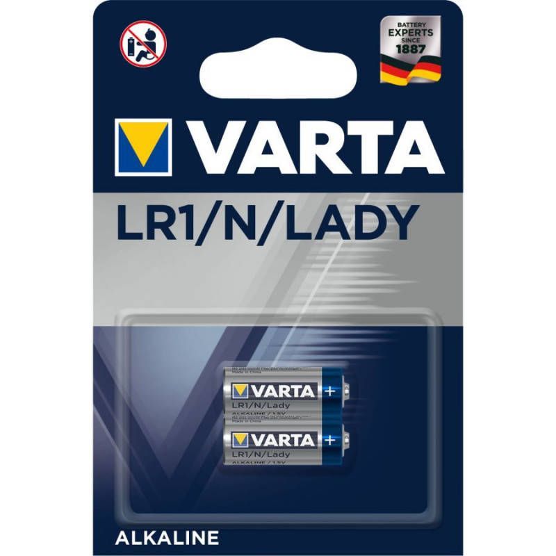 PILE ALCALINE ET PHOTO VARTA Lr1nlady 1,5v 850mah Blister 4001101402