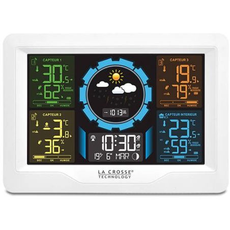 CENTRALE METEO LA CROSSE TECHNOLOGY Station Meteo Radio Pilotee 3c WS6304WHI