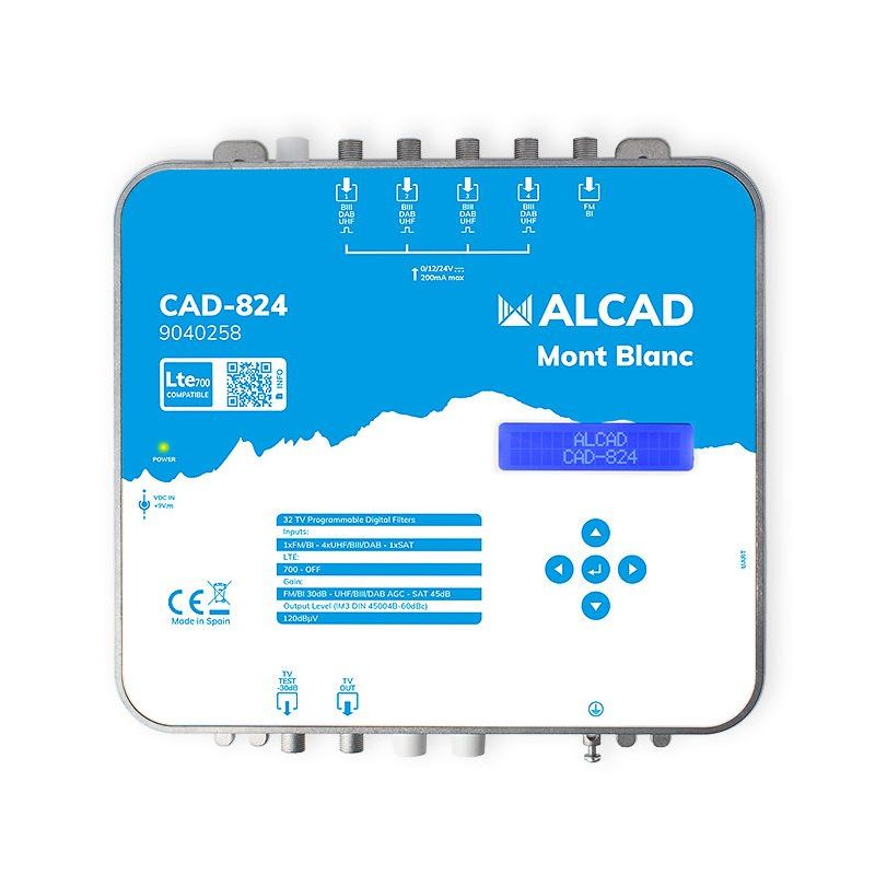 CENTRALES PROGRAMMABLES ALCAD Centrale Prog 4xuhfbii 1xbif CAD824