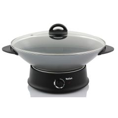 TAJINE ET WOK ELECTRIQUE TEFAL PEM Multiwok 1200w Couv Verre Silv WO 300010