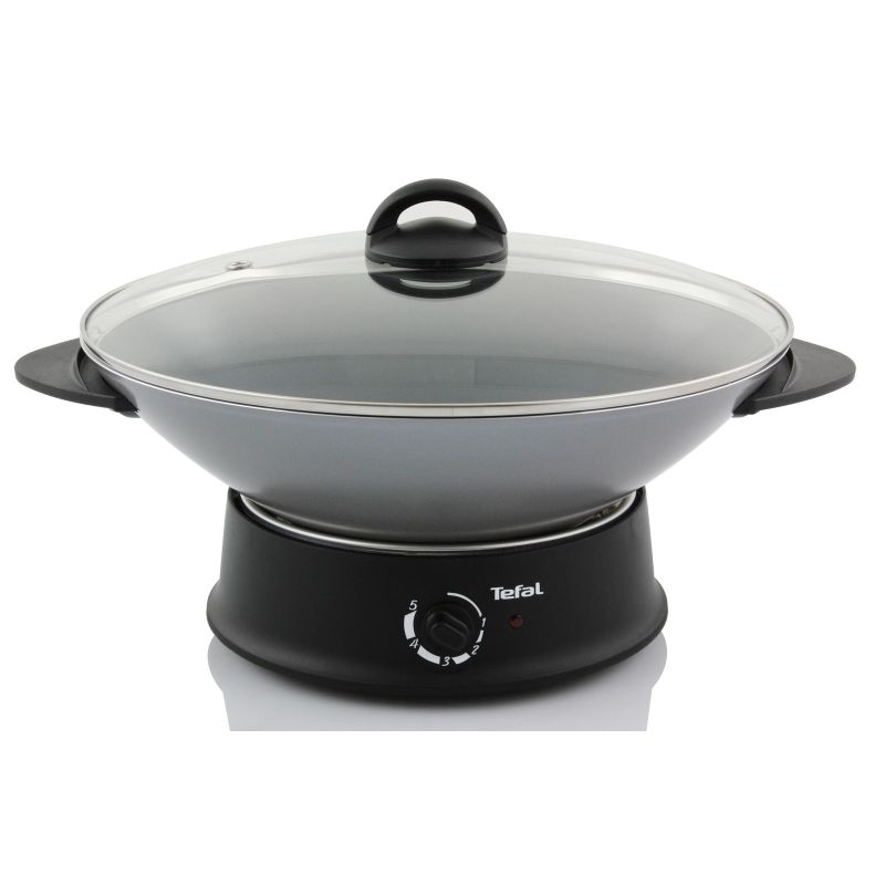 TAJINE ET WOK ELECTRIQUE TEFAL PEM Multiwok 1200w Couv Verre Silv WO 300010