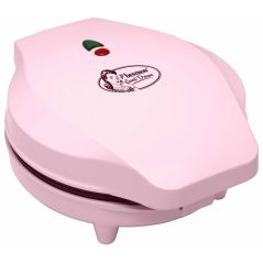 GAUFRIER ET CROQUE MONSIEUR BESTRON Rond 4gaufres Cur 700w Rose ASW217