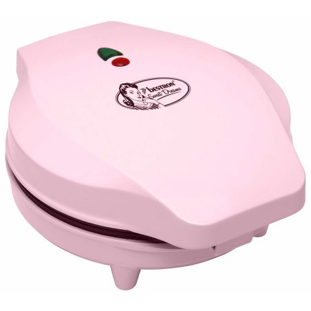 GAUFRIER ET CROQUE MONSIEUR BESTRON Rond 4gaufres Cur 700w Rose ASW217