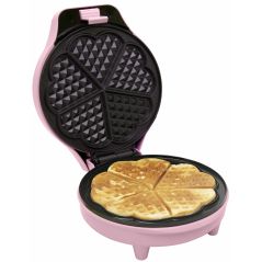 GAUFRIER ET CROQUE MONSIEUR BESTRON Rond 4gaufres Cur 700w Rose ASW217