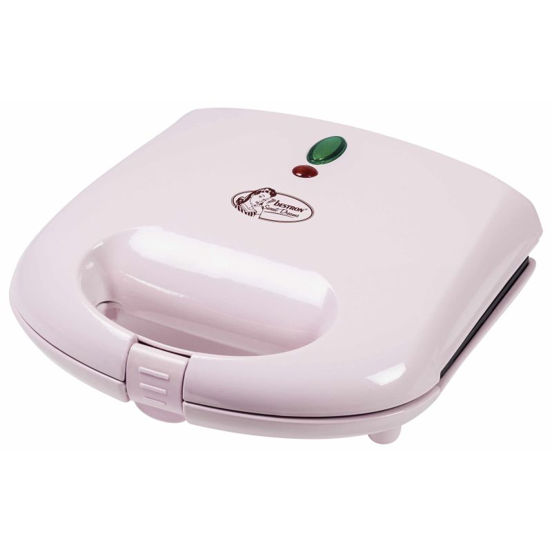 GAUFRIER ET CROQUE MONSIEUR BESTRON 2gaufres 700w Rose ASW401P