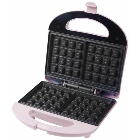 GAUFRIER ET CROQUE MONSIEUR BESTRON 2gaufres 700w Rose ASW401P