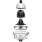 PRESSE-AGRUMES SIMEO 100w 1pt Cone+1gd Cone Inox Br JPA220