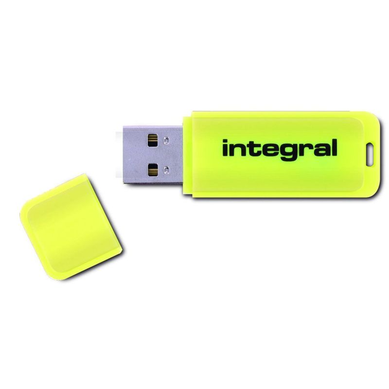 CLE USB INTEGRAL Cle Usb 2 0 64 Go Jaune NEON JAUNE 64 GO CLE USB INTEGRAL Cle Usb 2 0 64 Go Jaune NEON JAUNE 64 GO